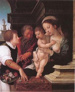 Barend van Orley The Holy Family (mk05) Sweden oil painting art